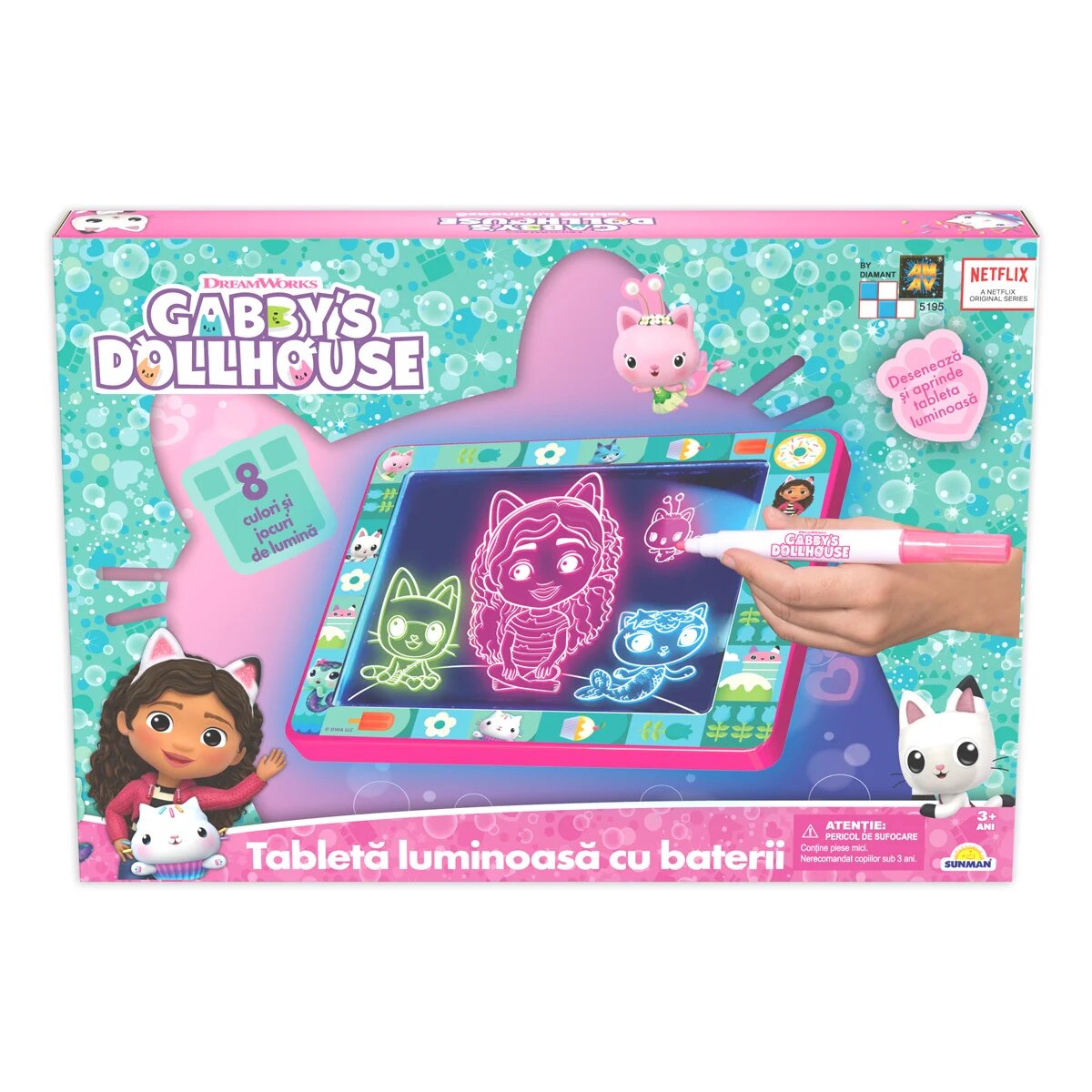 Gabby's Dollhouse Tableta de desenat Glow Pad