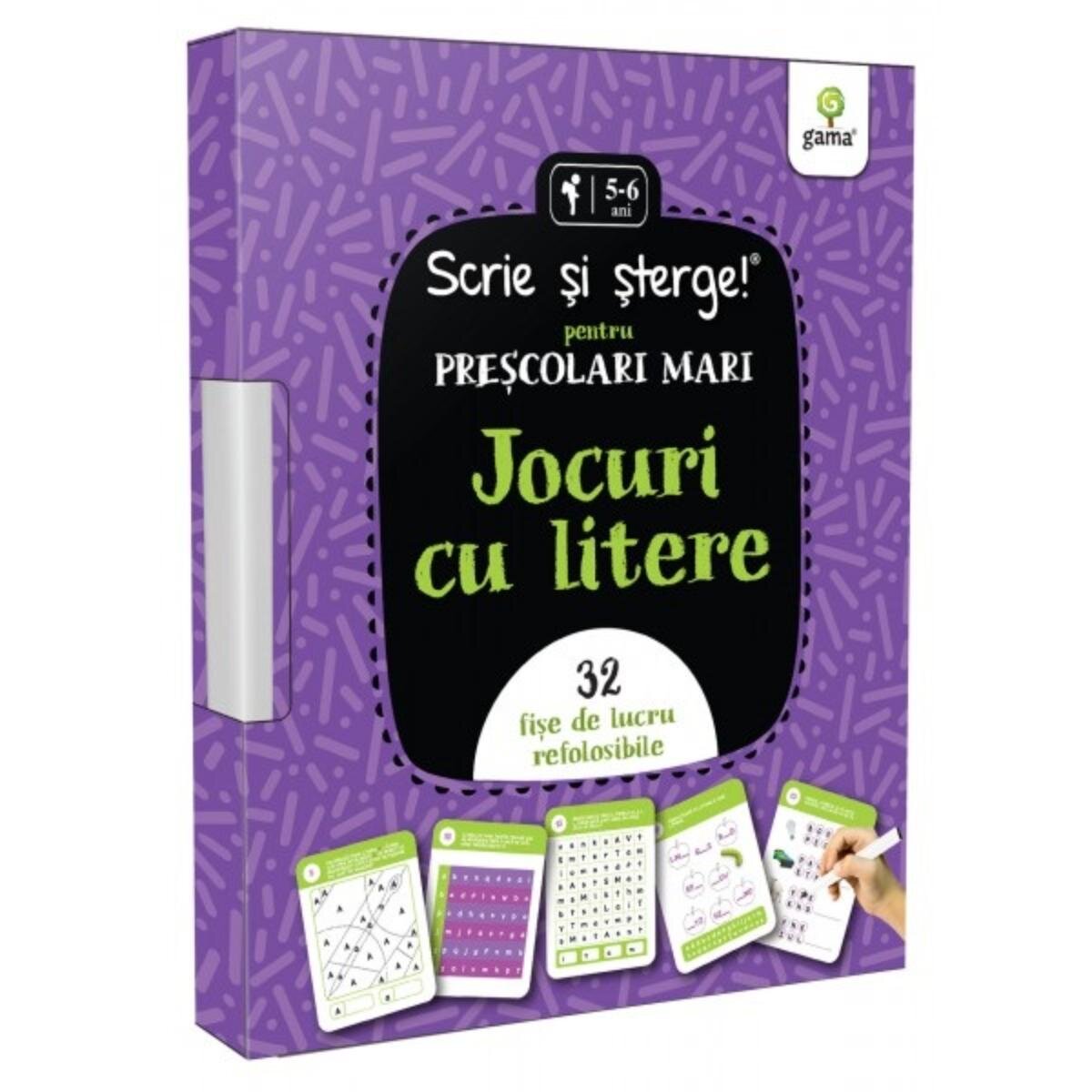 Gama Jocuri cu litere Prescolari mari Scrie si sterge