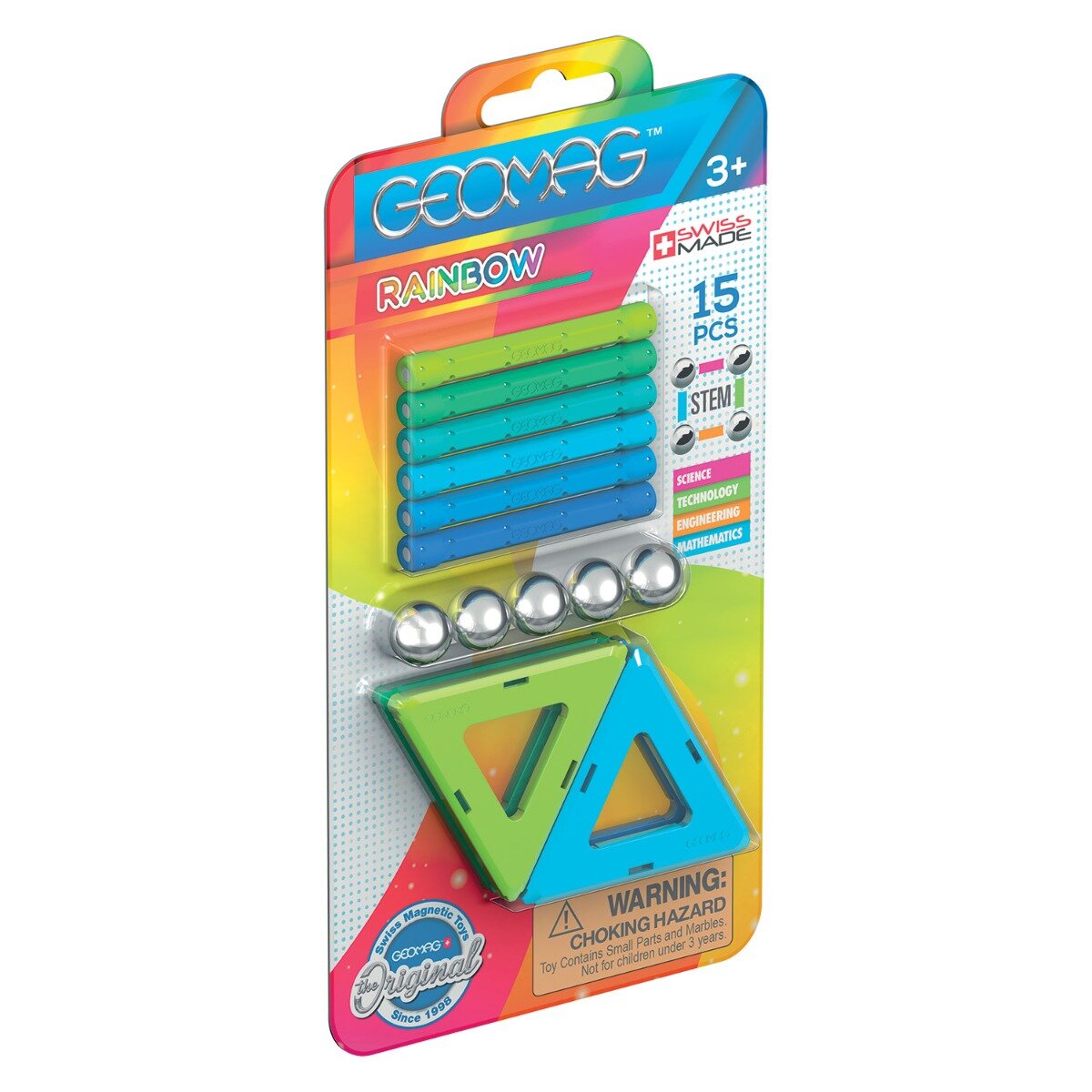 Geomag Joc de constructie magnetic Rainbow Cold 15 piese