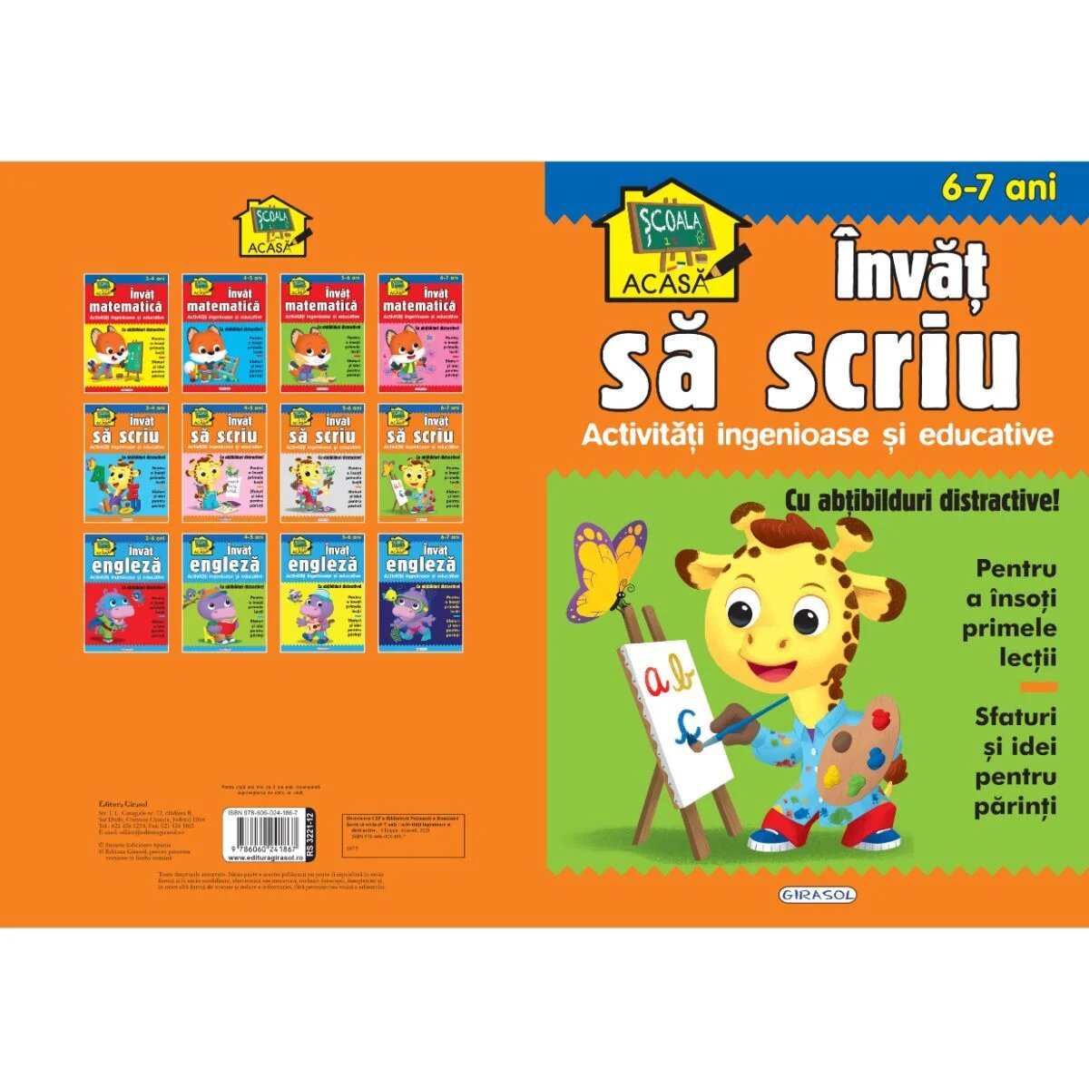 GIRASOL Scoala acasa Invat sa scriu 6-7 ani