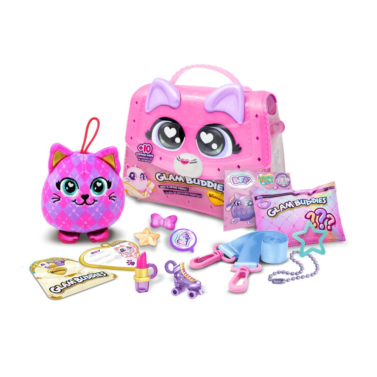Glam Buddies Jucarie de plus surpriza in gentuta Kittens 10 surprize
