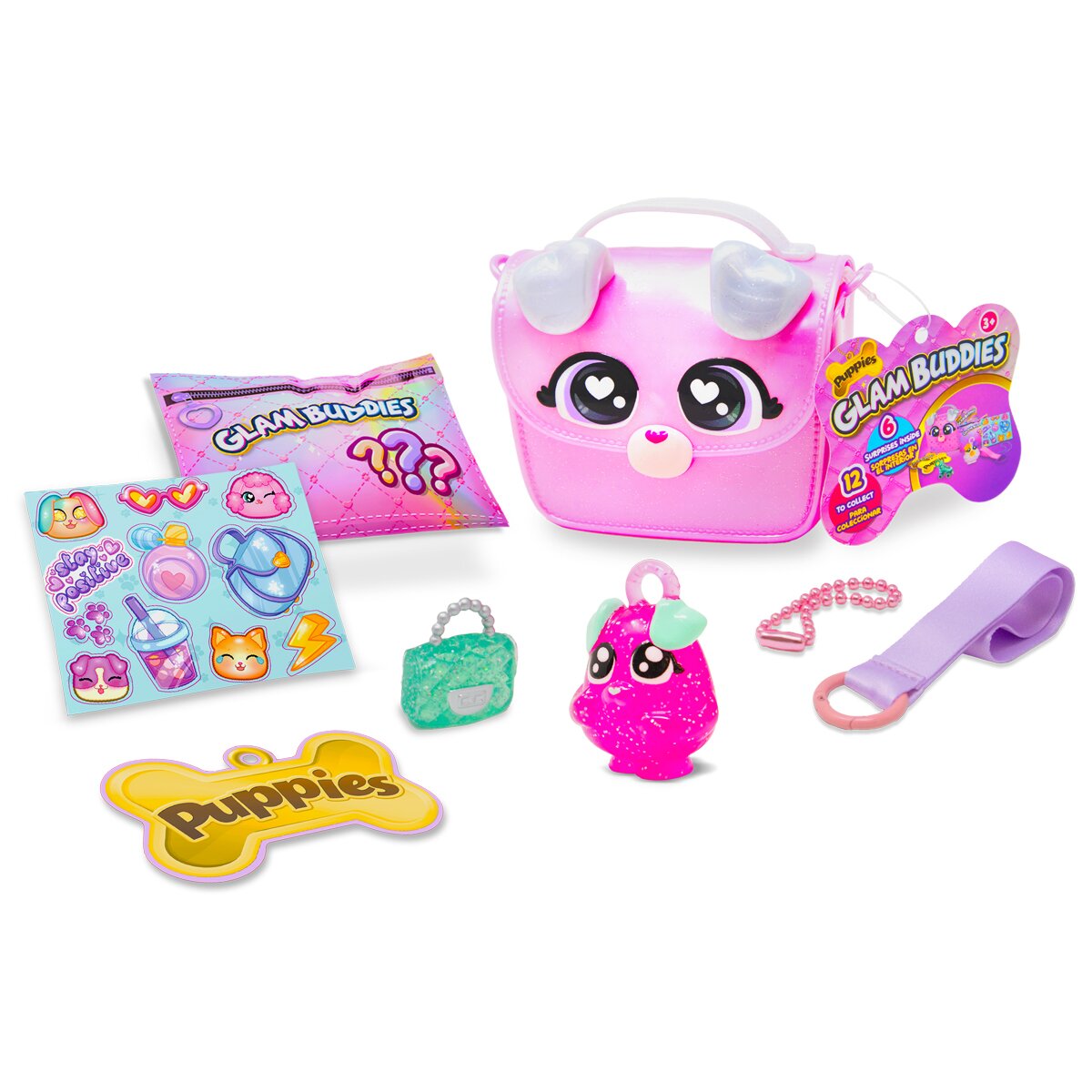 Glam Buddies Set figurina cu accesorii in poseta Puppies Mini