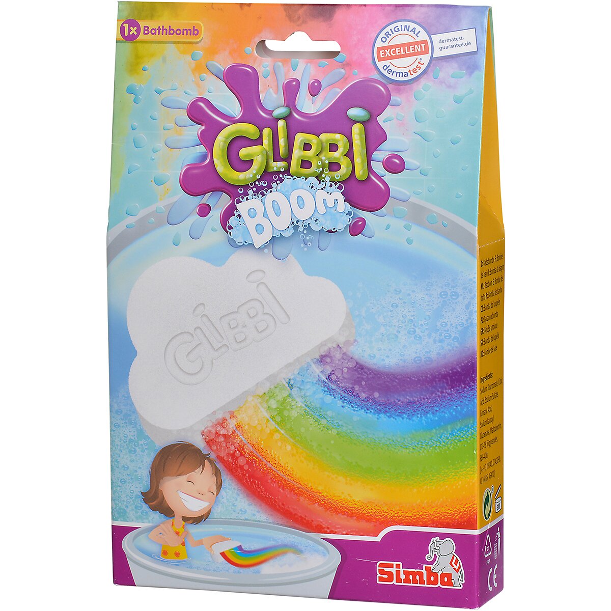 Glibbi Pudra pentru baie cu efect curcubeu