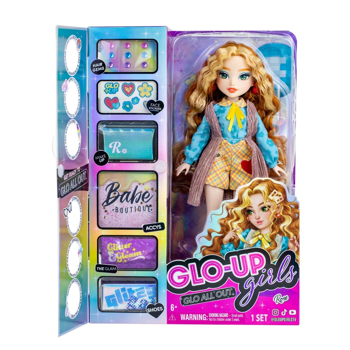 Glo Up Girls Papusa Glo-Up Girls Glo All Out Rose