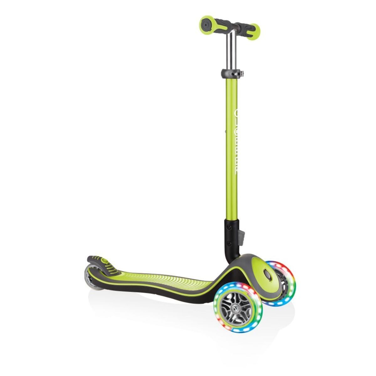 Globber Trotineta copii Elite Deluxe Lights pliabila verde