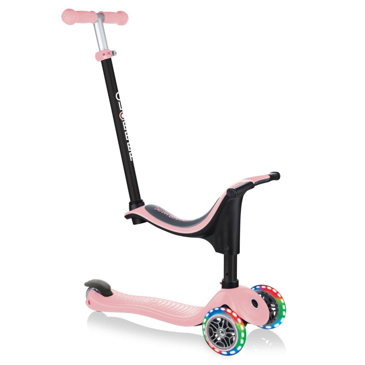 Globber Trotineta Go-Up Sporty 3 in 1 cu lumini Roz