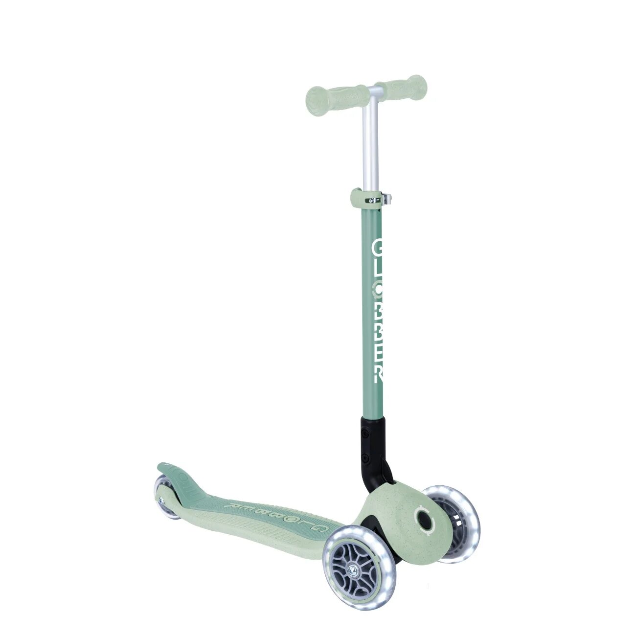 Globber Trotineta pliabila cu 3 roti luminoase Primo Verde