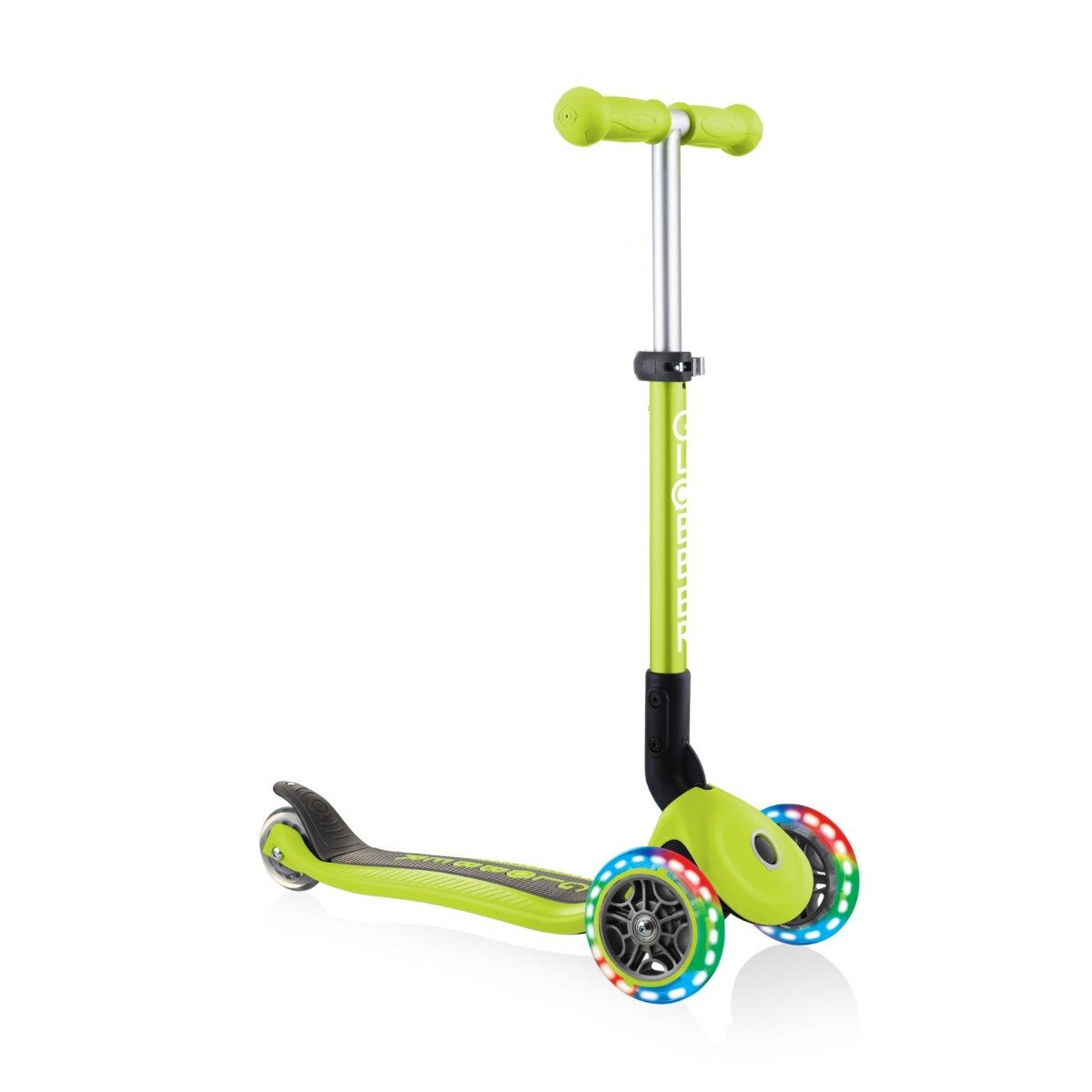 Globber Trotineta pliabila Junior cu lumini Verde