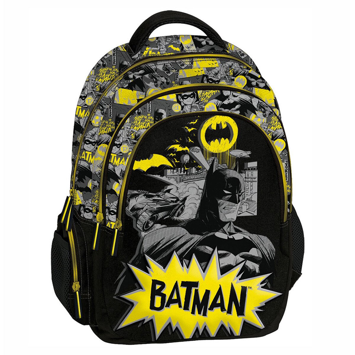 Graffiti Ghiozdan cu 3 compartimente Batman