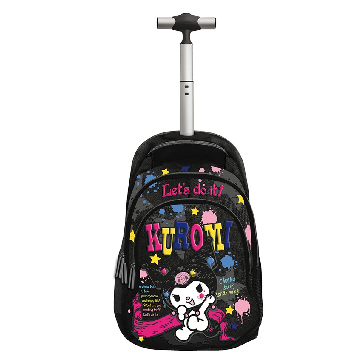 Graffiti Ghiozdan tip troler cu maner telescopic Kuromi Sketchy