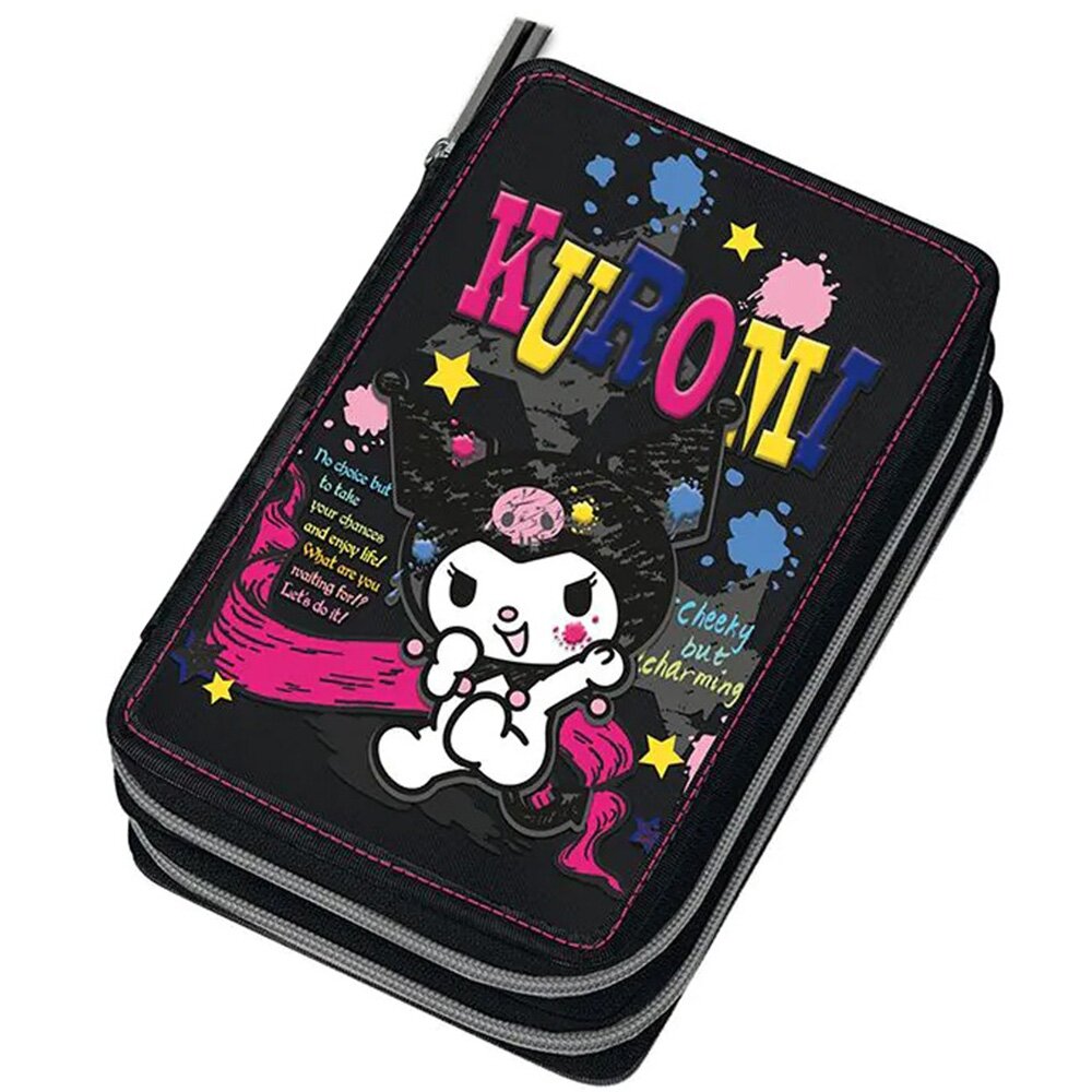 Graffiti Penar echipat cu doua compartimente Kuromi Sketchy