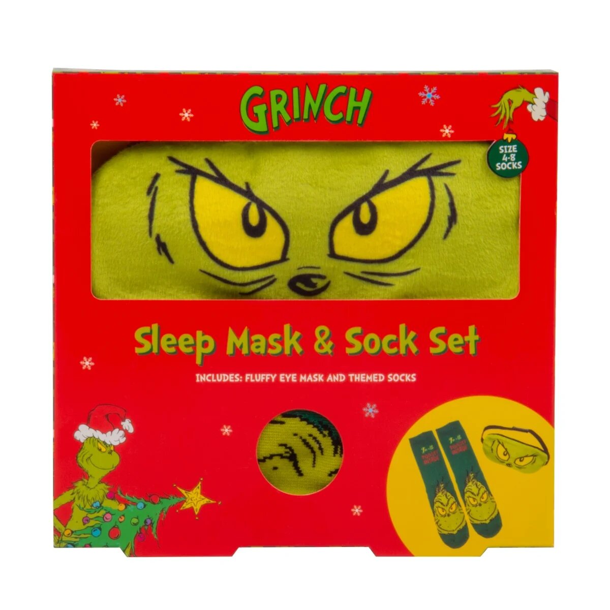 Grinch Set sosete si masca de somn Christmas