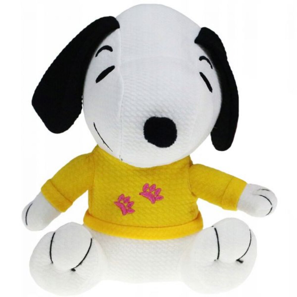 Grupo Moya Jucarie din material textil elastic Snoopy cu bluza galbena 32 cm