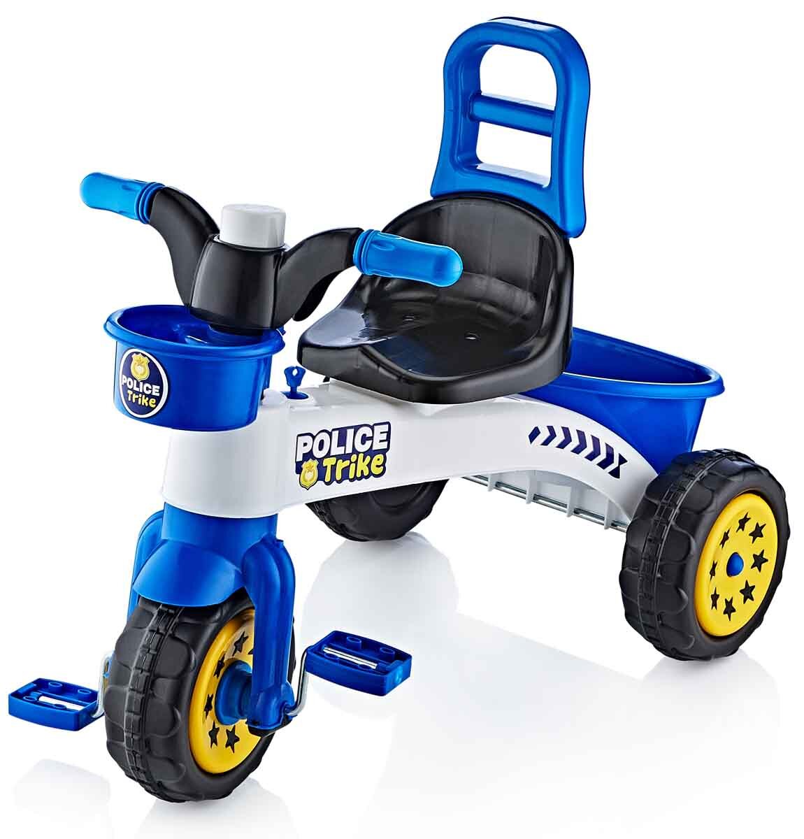 Guclu Toys Tricicleta pentru copii cu claxon Politie