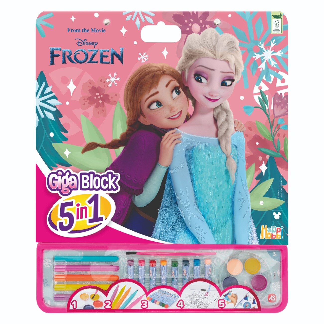 Happi Hobbi Set de desen 5 in 1 Giga Block Disney Frozen
