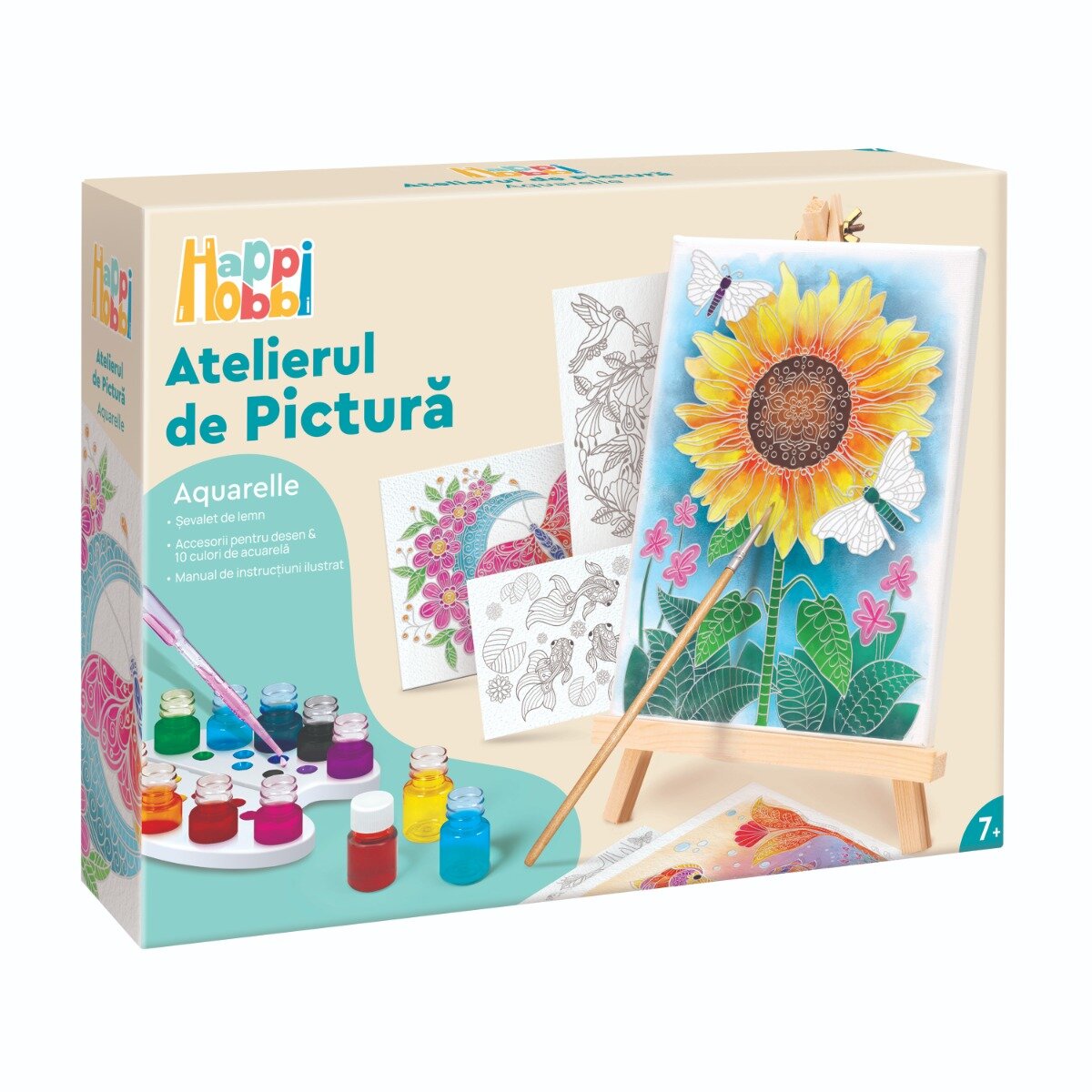 Happi Hobbi Set de pictura Atelierul de pictura Aquarelle Floarea Soarelui