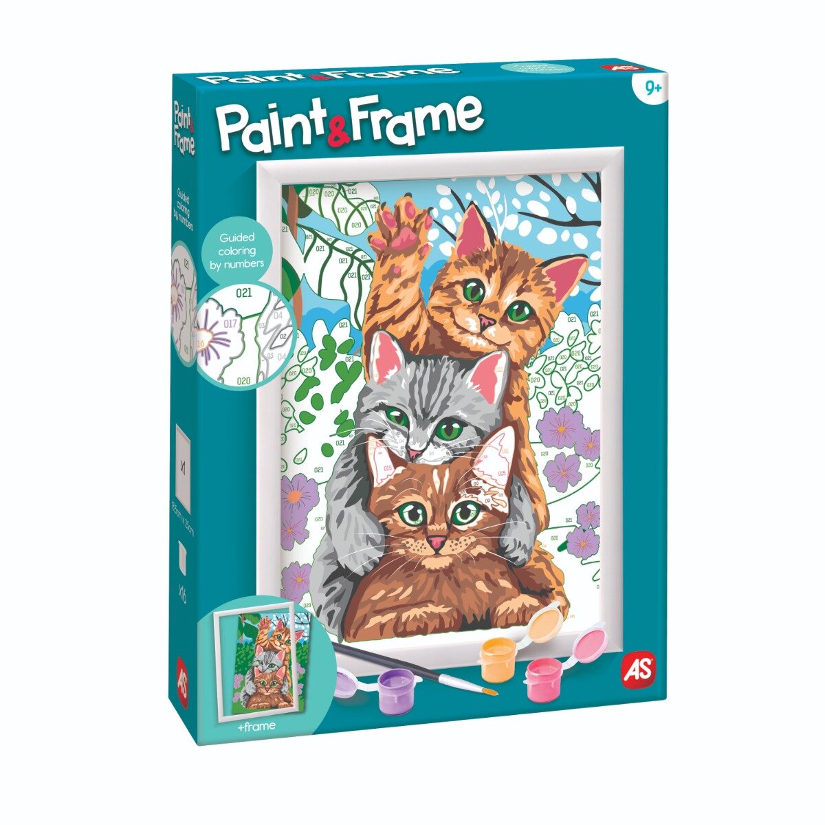 Happi Hobbi Set de pictura pe numere Picteaza si inrameaza Pisici amuzante