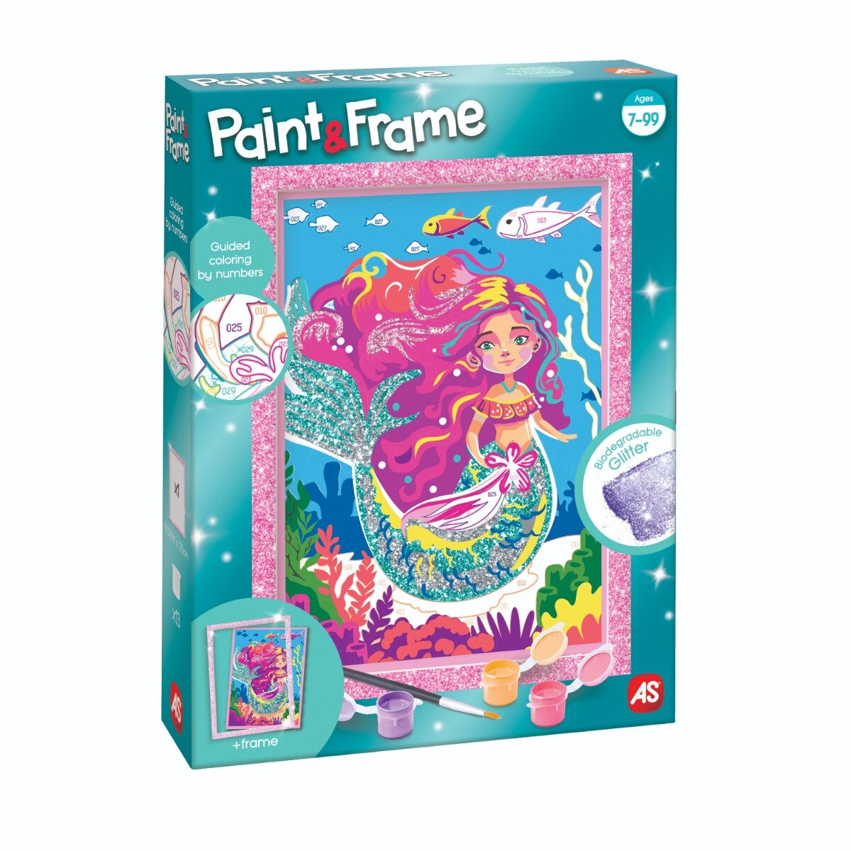 Happi Hobbi Set de pictura pe numere Picteaza si inrameaza Sirena mitica
