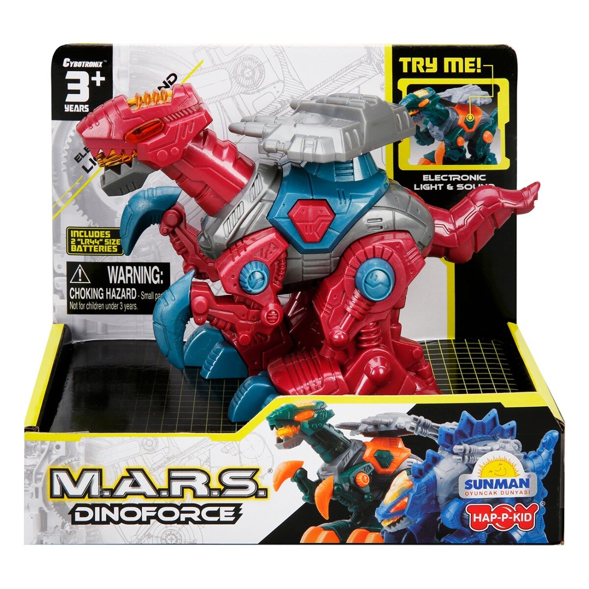 Happy Kid Dinozaur cu lumini si sunete M.A.R.S. 14 cm Rosu