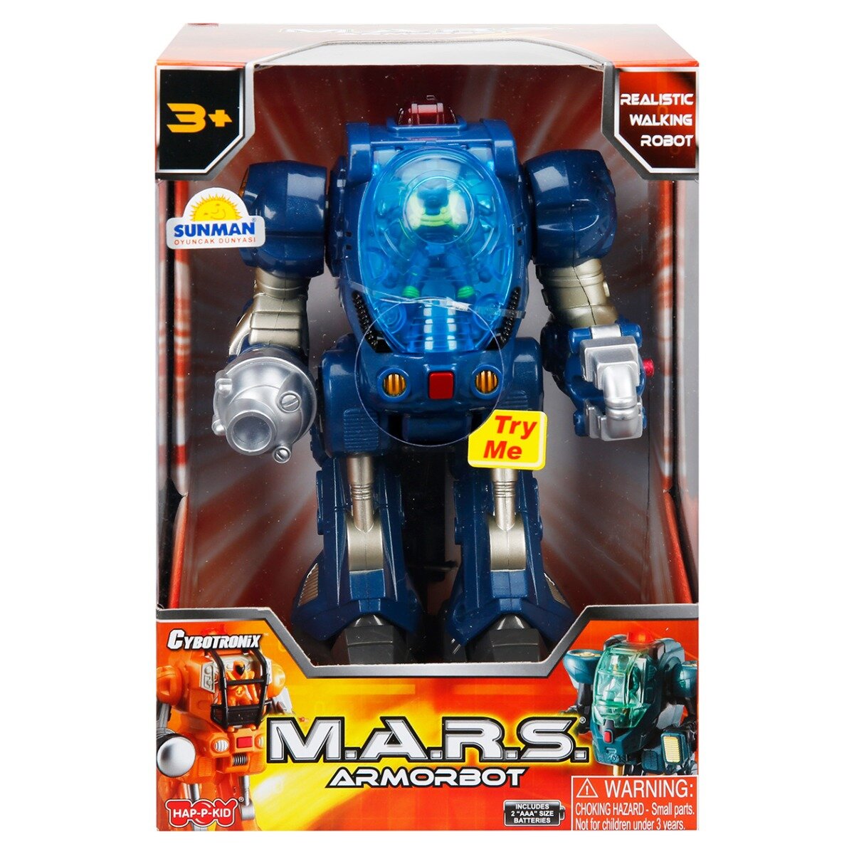 Happy Kid Robot blindat cu lumini si sunete M.A.R.S. 18 cm Albastru