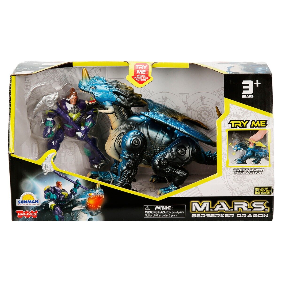 Happy Kid Robot dragon cu lumini si sunete M.A.R.S. 18 cm Albastru
