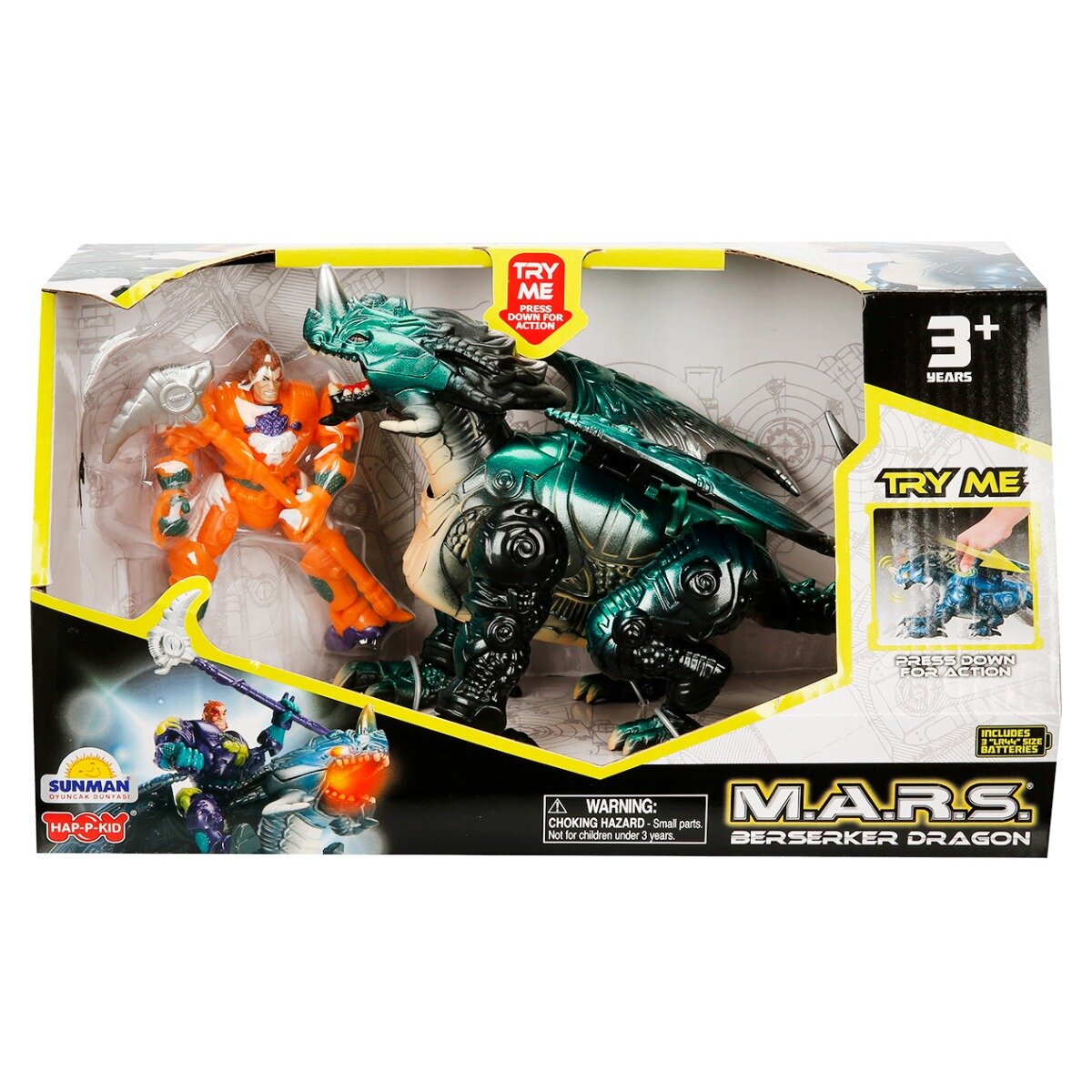 Happy Kid Robot dragon cu lumini si sunete M.A.R.S. 18 cm Verde