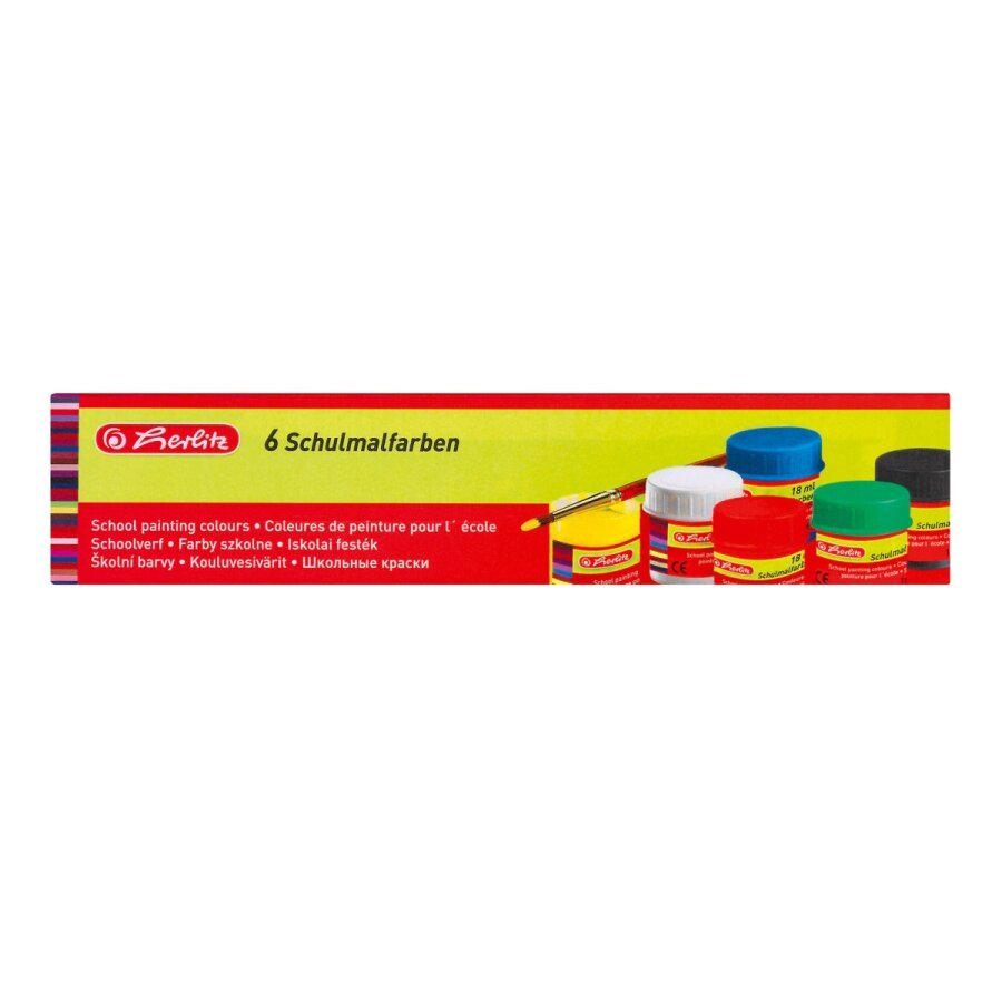 Herlitz Acuarele Guase 25 ml Set 6 culori