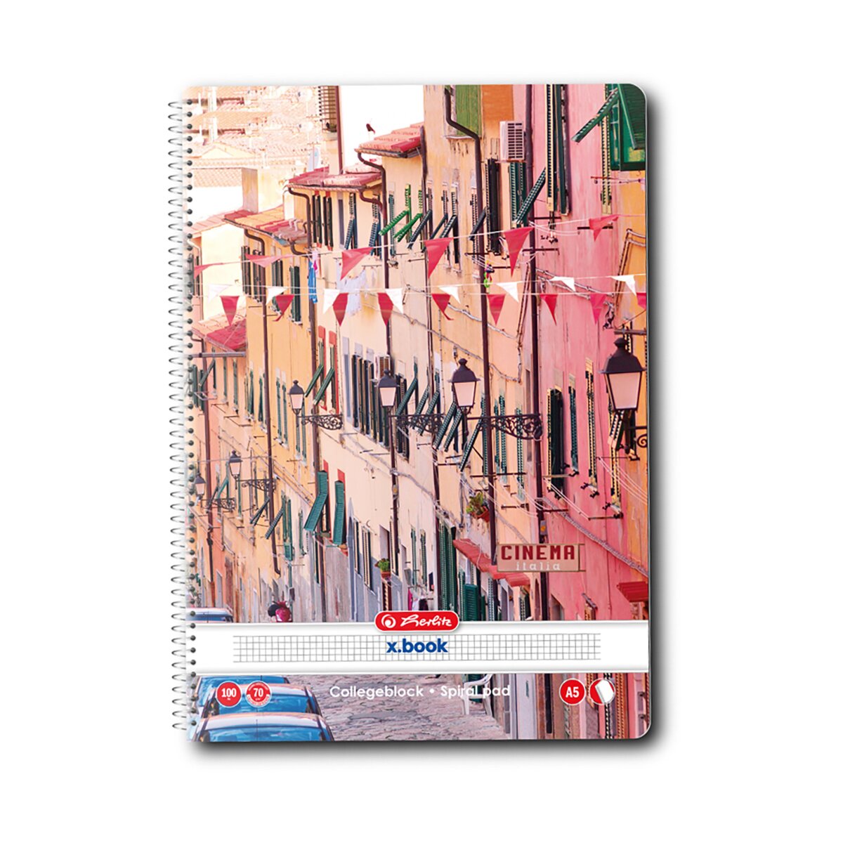 Herlitz Caiet patratele cu spirala A5 100 file Enjoy Life