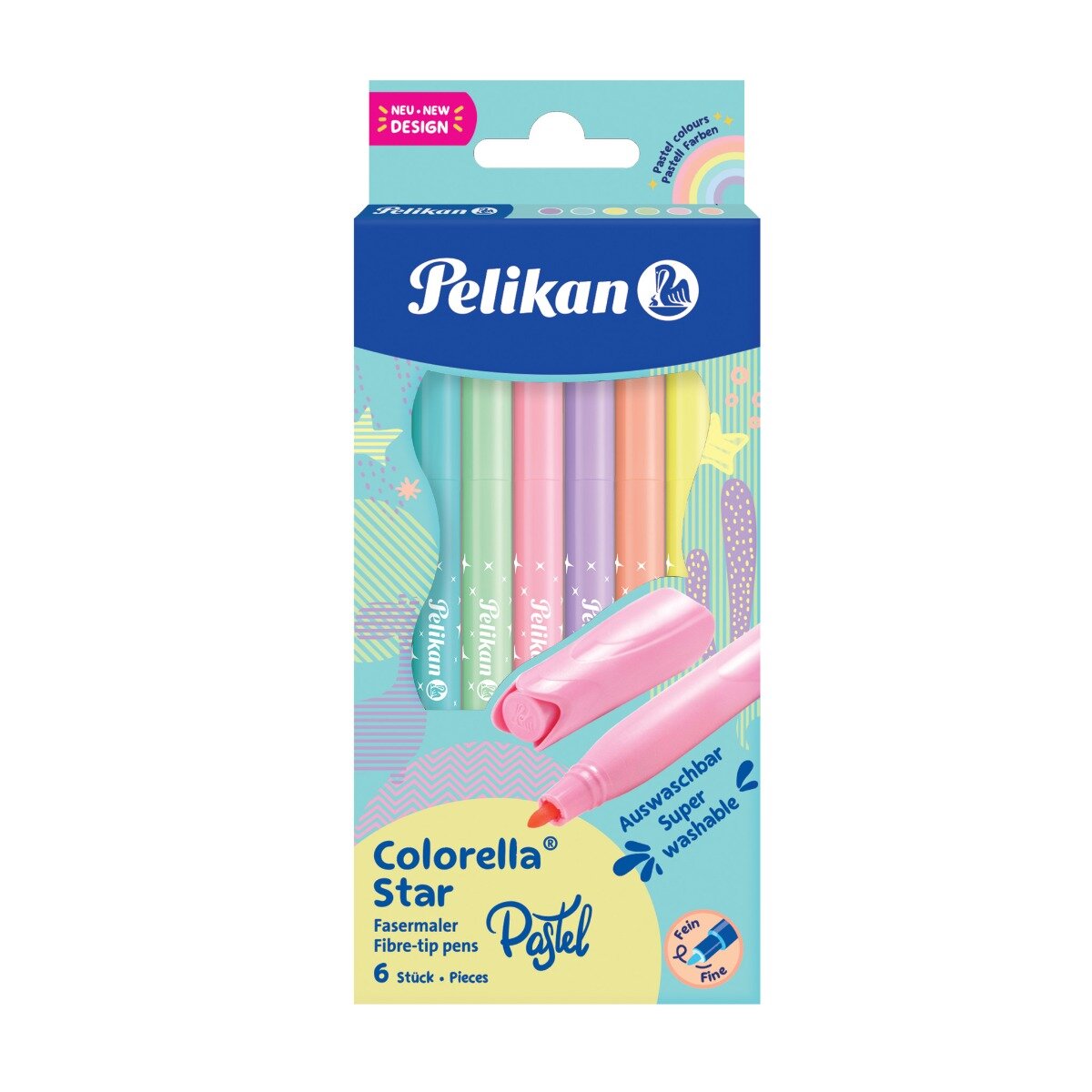 Herlitz Set 6 carioci Colorella Star culori pastel C302