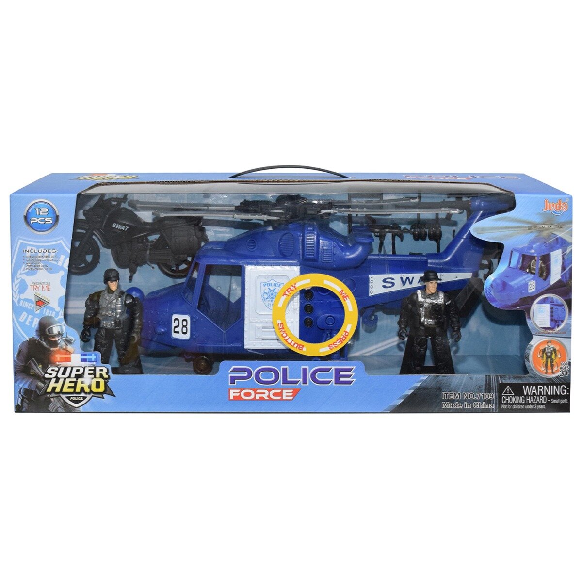 Hero Combat Set elicopter cu sunete lumini si figurine Politie Force