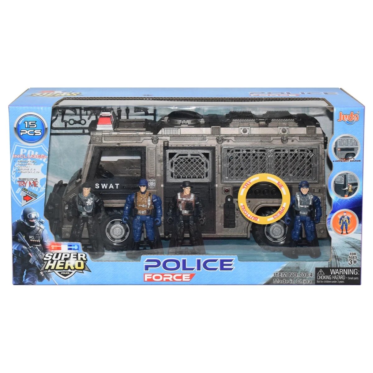 Hero Combat Set masina SWAT cu 4 figurine Police Force