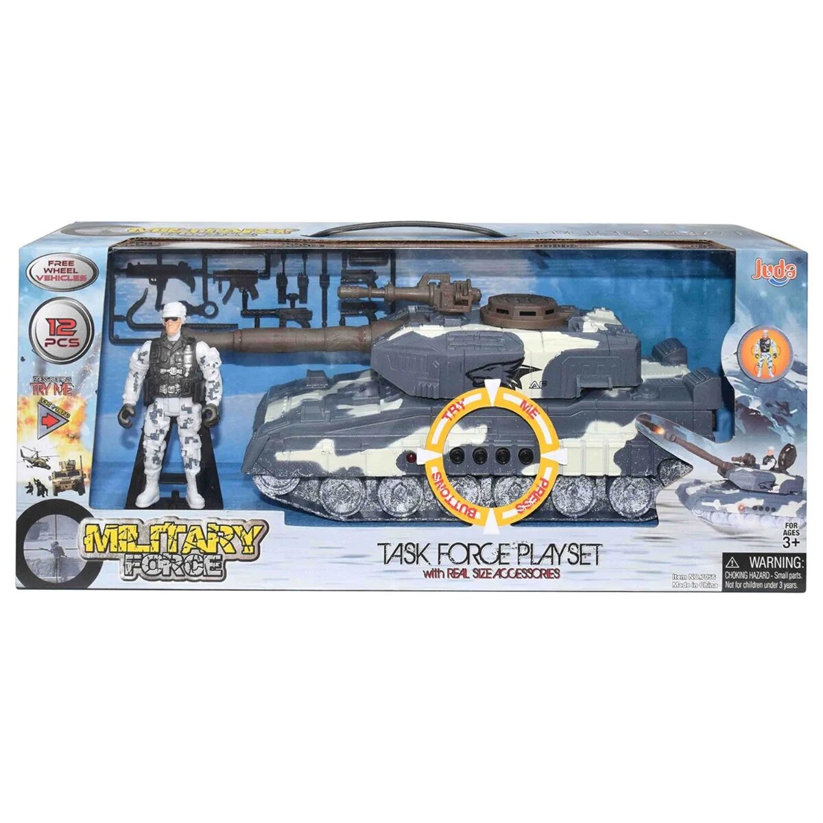 Hero Combat Set vehicul militar cu sunete si figurina Tanc 12 piese