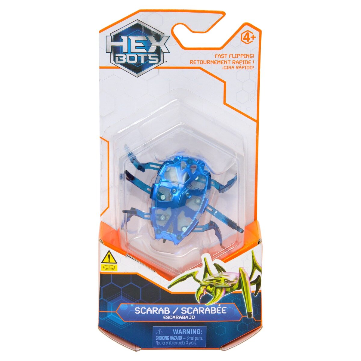 Hexbots Figurina interactiva Rhino Beetle Scarabee Rhinoceros Blue 20149631