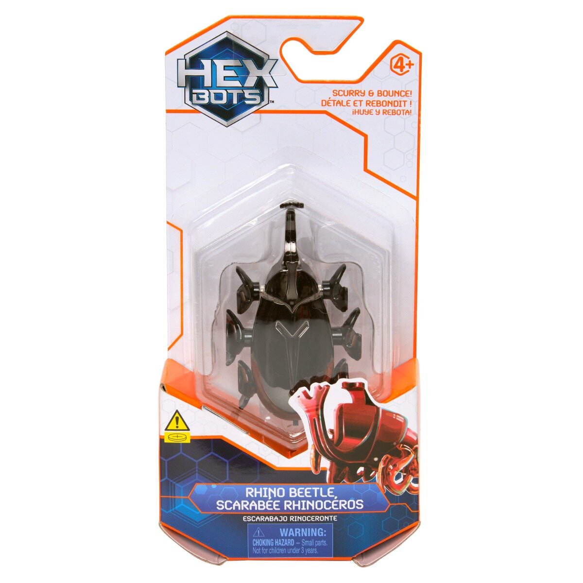 Hexbots Figurina interactiva Rhino Beetle Scarabee Rhinoceros Gri 20149629