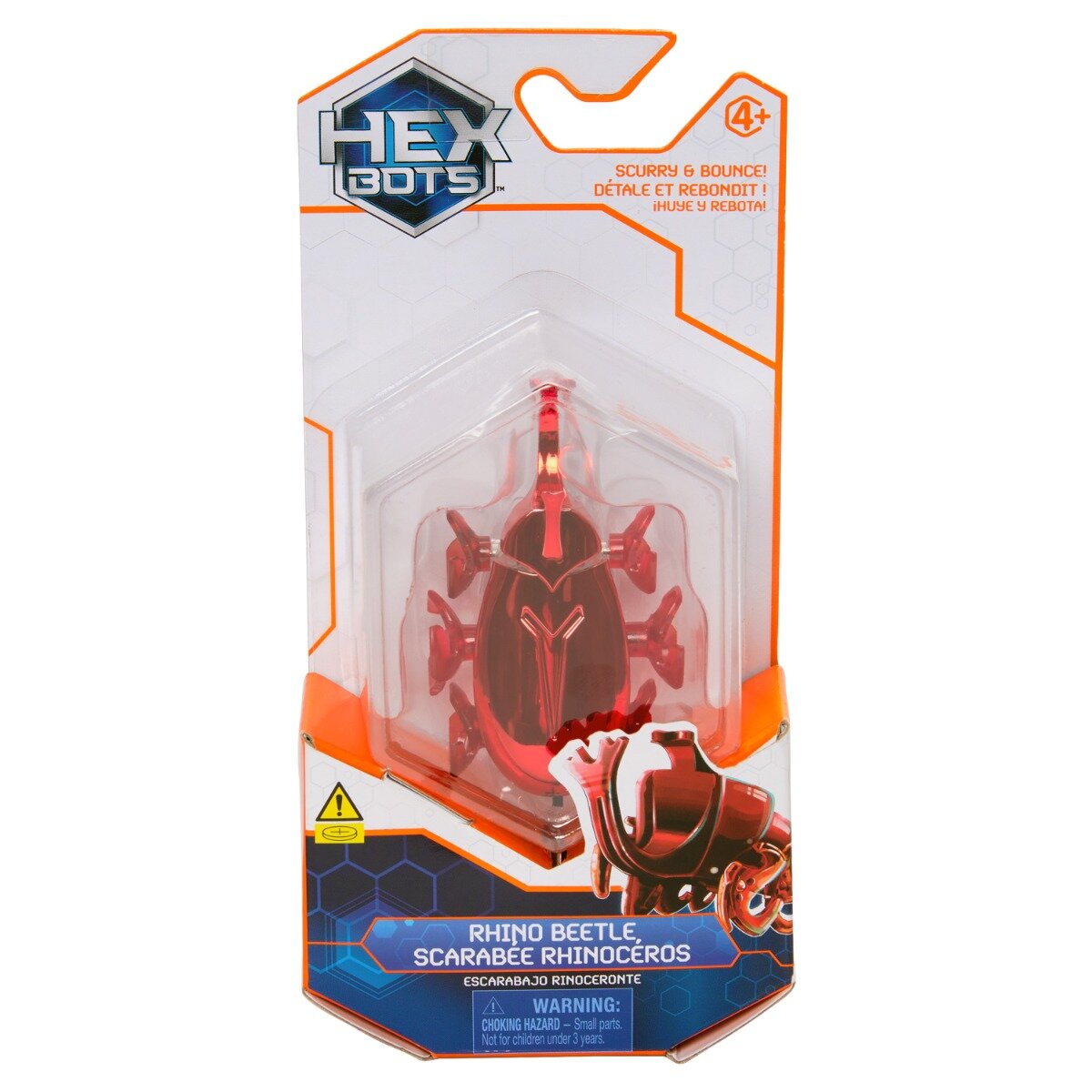 Hexbots Figurina interactiva Rhino Beetle Scarabee Rhinoceros Rosu 20149630