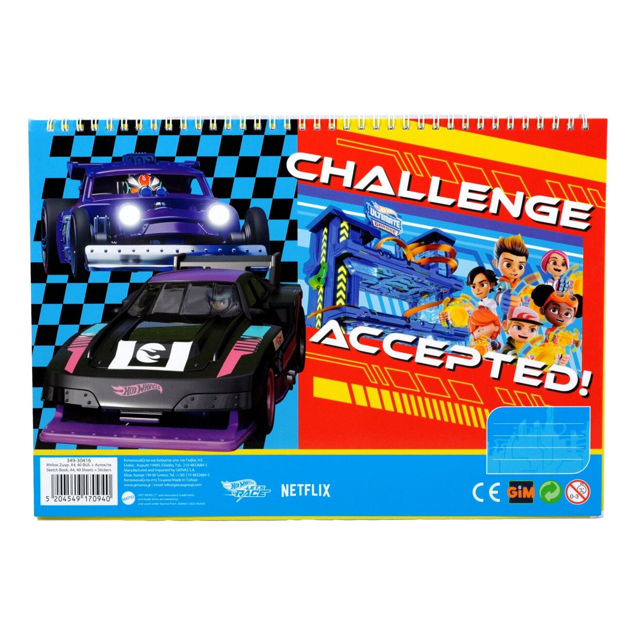Hot Wheels Bloc de desen si stickere Challenge Accepted 40 file