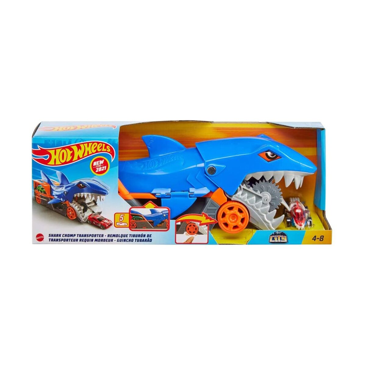 Hot Wheels Camion rechin transportor de masinute