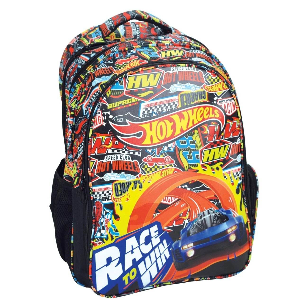 Hot Wheels Ghiozdan cu 2 compartimente Race to Win