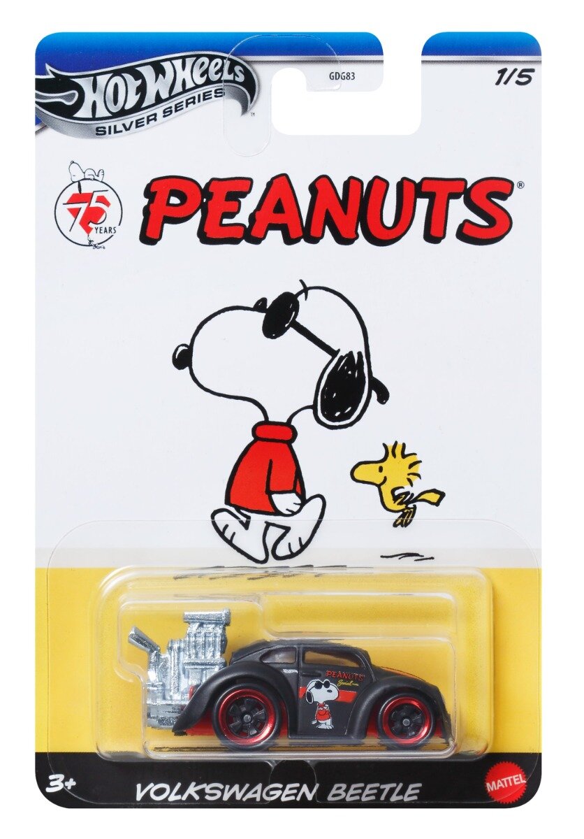 Hot Wheels Masina metalica Peanut Volkswagen Beetle Snoopy 1:64 JCB81