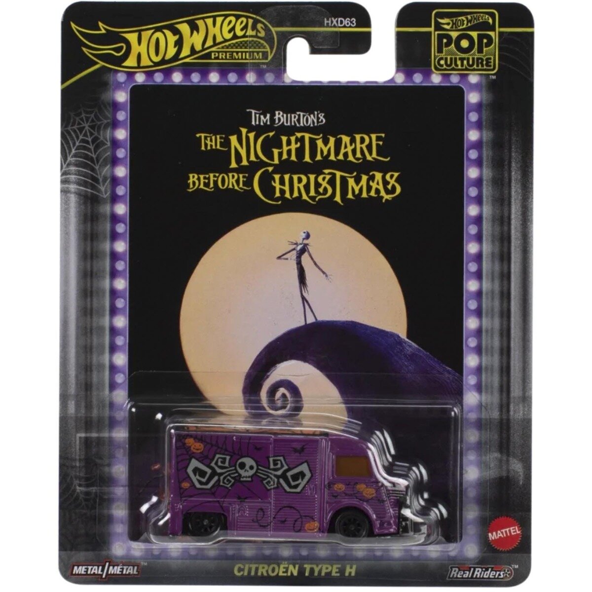 Hot Wheels Masina metalica Premium Pop Culture The Nightmare Before Christmas Citroen Type H JBL78