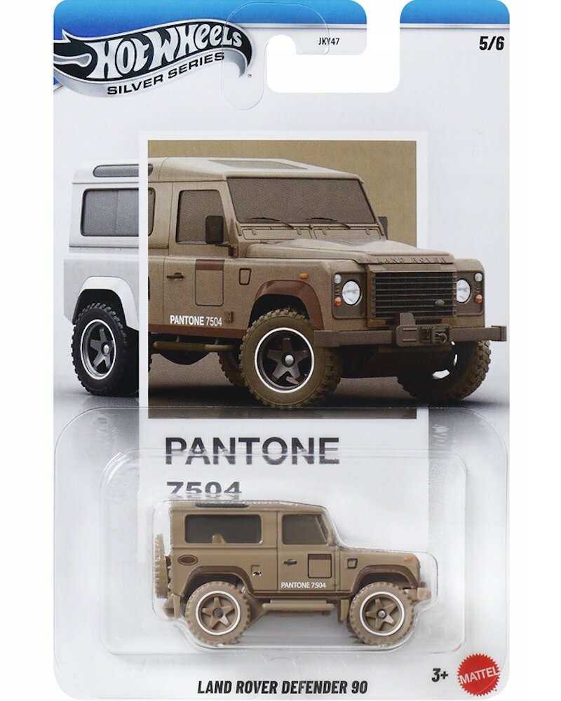 Hot Wheels Masina metalica Silver Series Pantone 7504 Land Rover Defender 90 JKY62