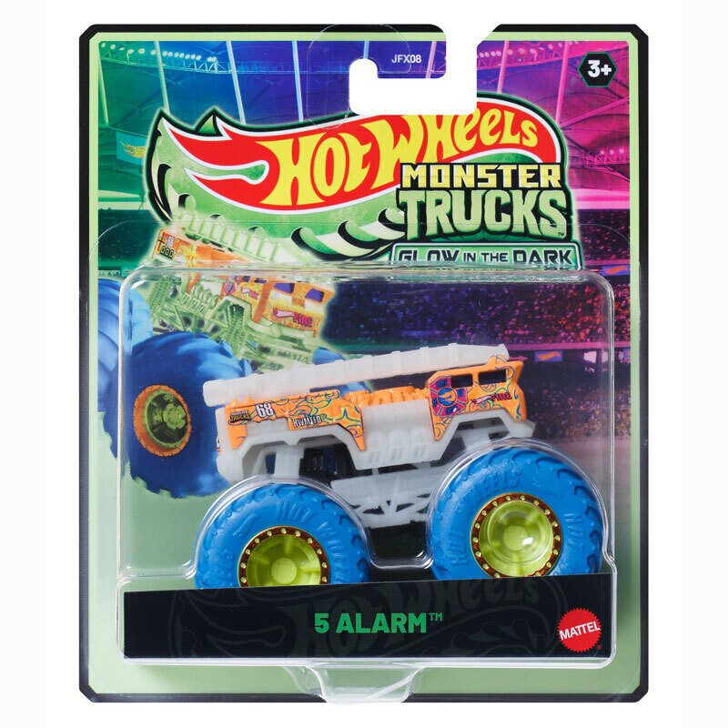 Hot Wheels Masina Monster Truck Glow In The Dark 5 Alarm JFX10