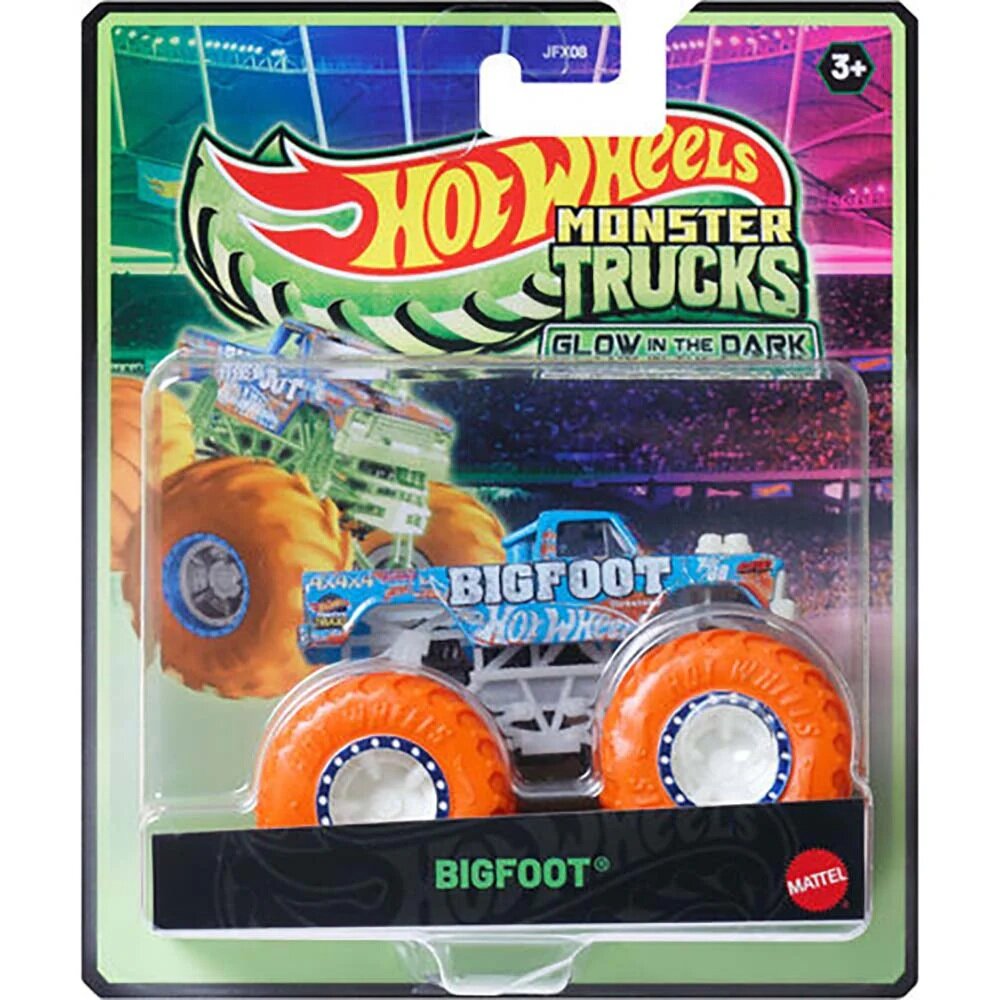 Hot Wheels Masina Monster Truck Glow In The Dark BigFoot JFX15