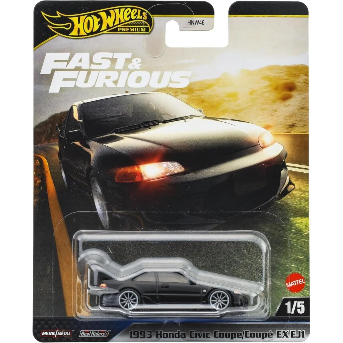 Hot Wheels Masinuta Fast and Furious 1993 Honda Civic Coupe EX EJ1 JBL90