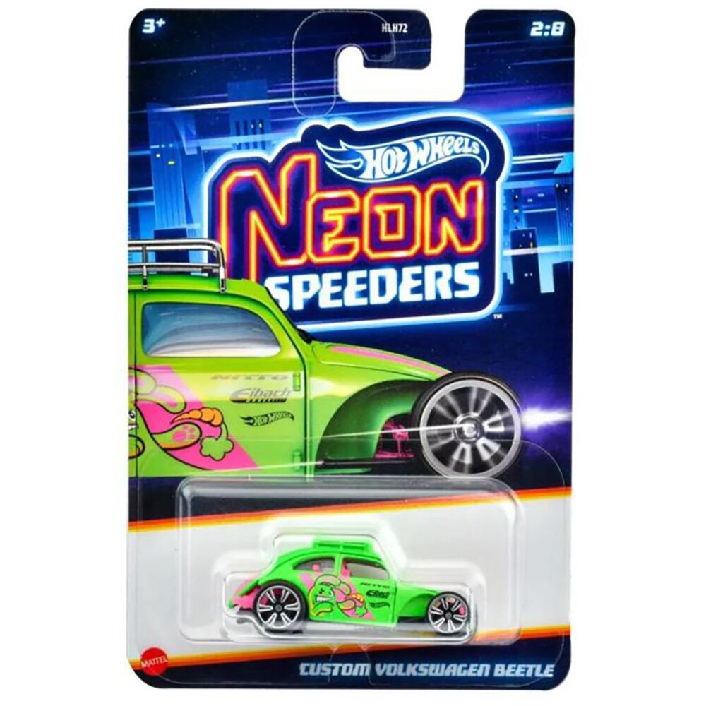 Hot Wheels Masinuta metalica Neon Speeders Custom Volkswagen Beetle JBY93