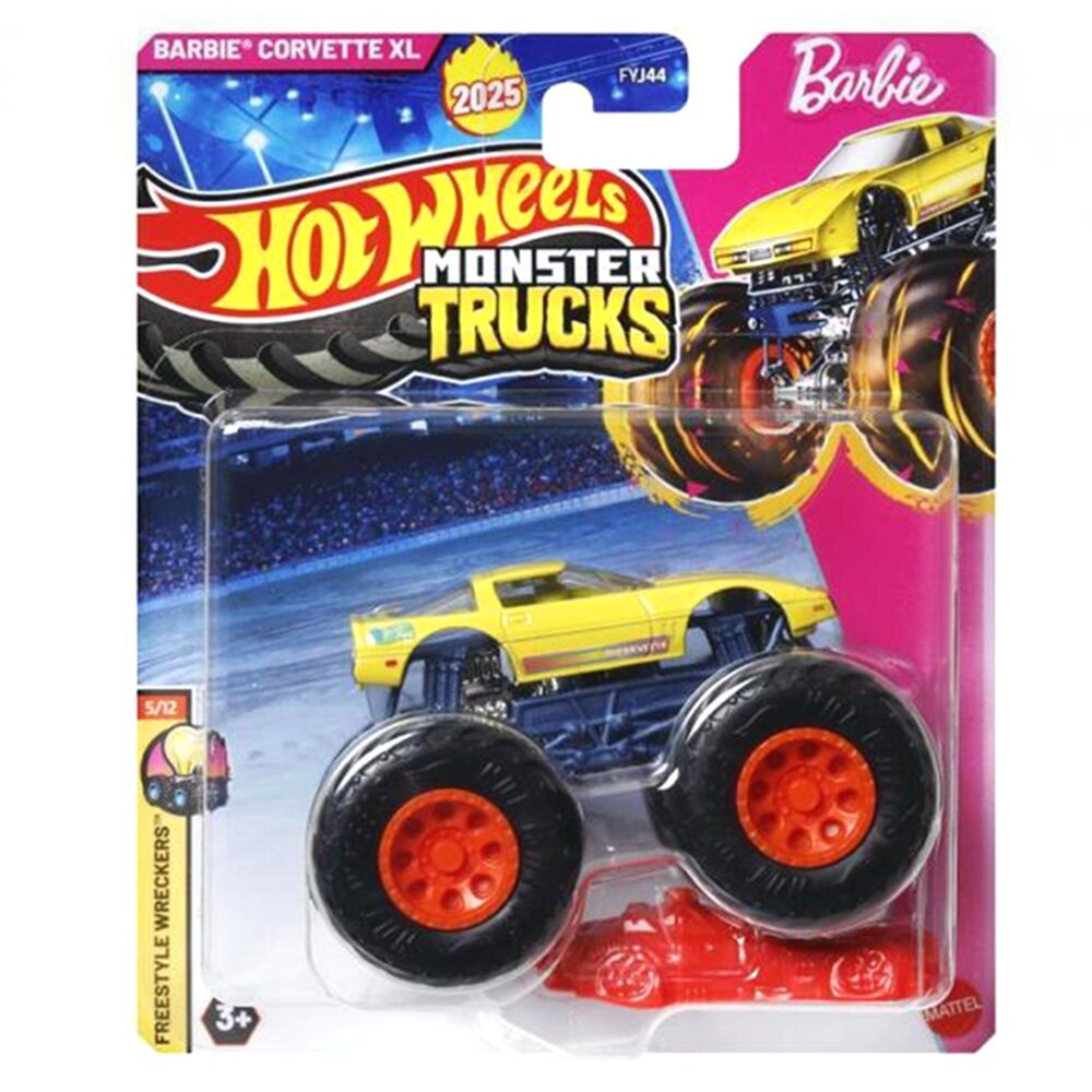 Hot Wheels Masinuta Monster Truck Barbie Corvette XL JCD97