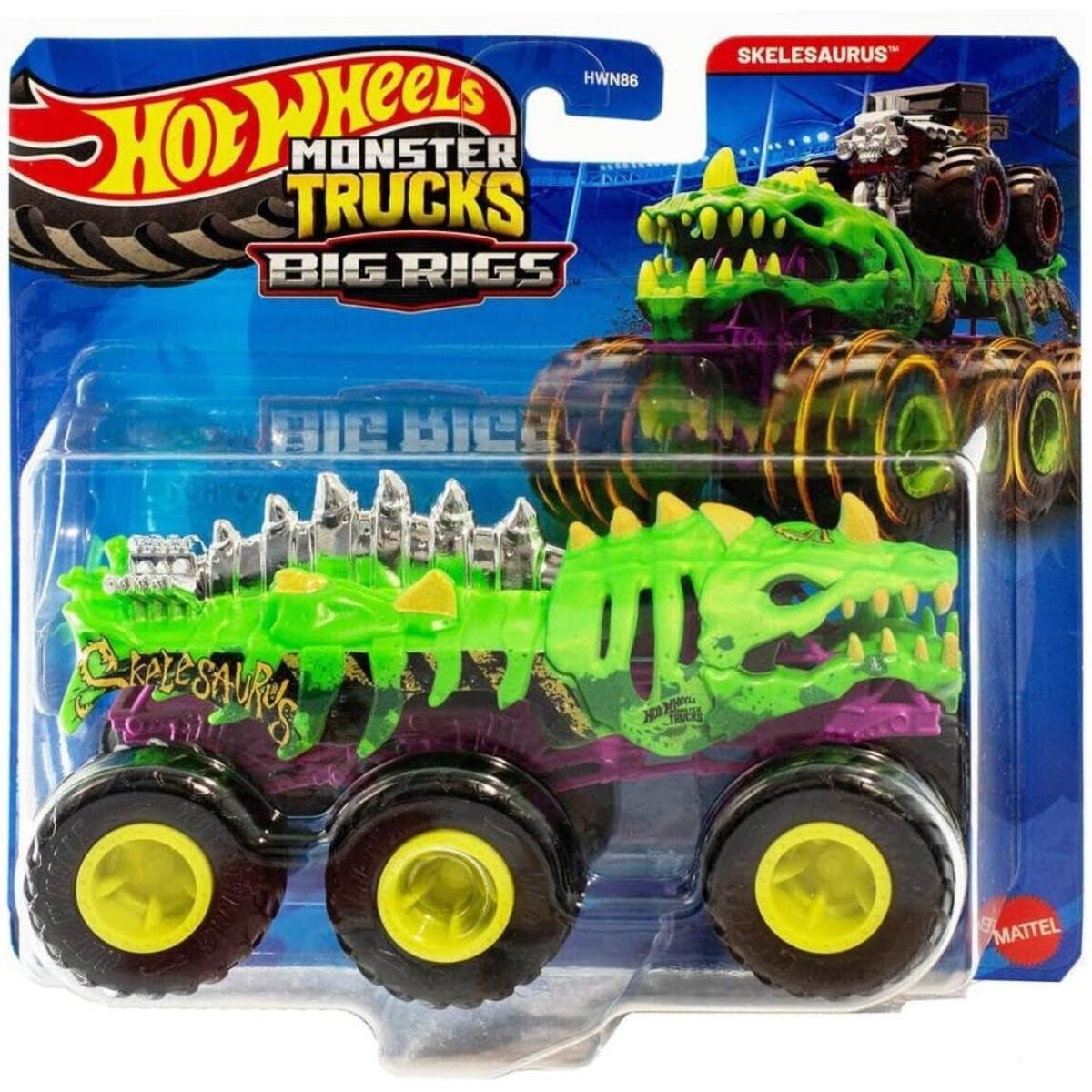 Hot Wheels Masinuta Monster Truck Big Rigs Skelesaurus JCH42