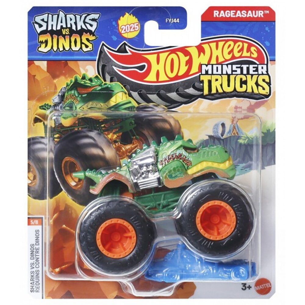 Hot Wheels Masinuta Monster Truck Sharks vs Dinos Rageasaur JCD74