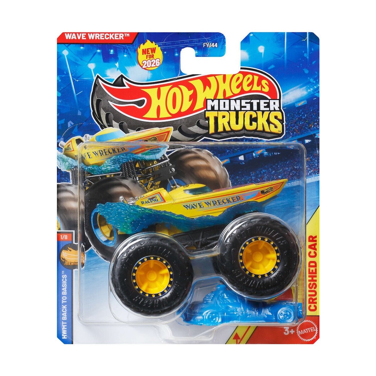 Hot Wheels Masinuta Monster Truck Wave Wrecker JHY22