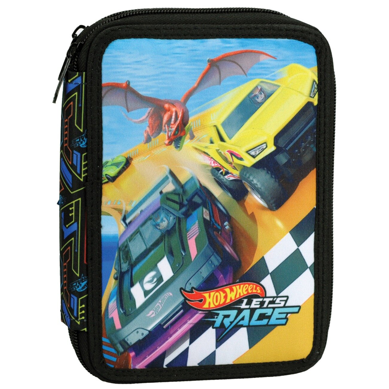 Hot Wheels Penar echipat cu 2 compartimente Lets Race